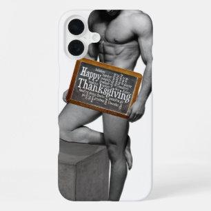 SlipperyJoeの感謝祭の伝統 筋肉質な男性 iPhone 16 Plusケース