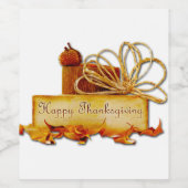 SlipperyJoeの感謝祭の庭葉のロープLGBT ワインラベル (シングルラベル)