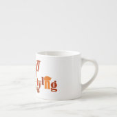 SlipperyJoeの感謝祭葉の茶色のオレンジパイ エスプレッソカップ (右)