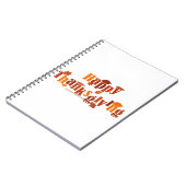 SlipperyJoeの感謝祭葉の茶色のオレンジパイ ノートブック (左側)