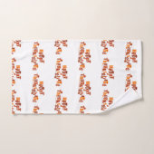 SlipperyJoeの感謝祭葉の茶色のオレンジパイ バスタオルセット (ハンドタオル)