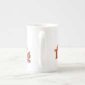 SlipperyJoeの感謝祭葉の茶色のオレンジパイ ボーンチャイナマグカップ (裏面)