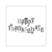 SlipperyJoeの感謝祭葉の茶色のオレンジパイ ラバースタンプ (インプリント)