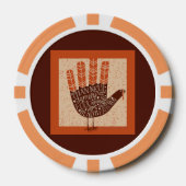 SlipperyJoeの感謝祭 遊び心のある七面鳥のイラスト ポーカーチップ (正面)