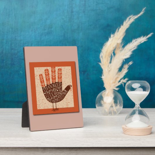 SlipperyJoeの手話は家族の友人に感謝する フォトプラーク (側面)