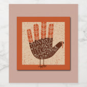 SlipperyJoeの手話は家族の友人に感謝する ワインラベル (シングルラベル)