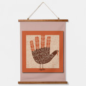 SlipperyJoeの手話は家族の友人に感謝する 吊り下げ型タペストリー (正面)