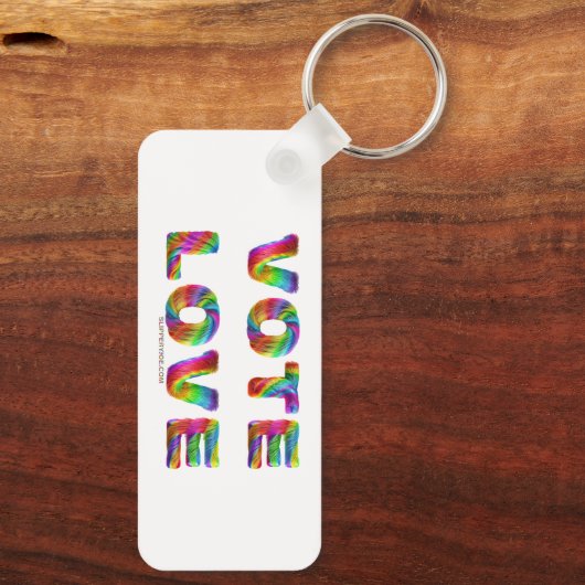 SlipperyJoeの投票愛の平等ゲイプライドギフトL キーホルダー (裏面)