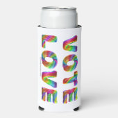 SlipperyJoeの投票愛の平等ゲイプライドギフトL スリム缶クーラー (Seltzer正面)