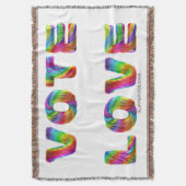 SlipperyJoeの投票愛の平等ゲイプライドギフトL スローブランケット (正面縦)