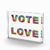 SlipperyJoeの投票愛の平等ゲイプライドギフトL フォトブロック (右)