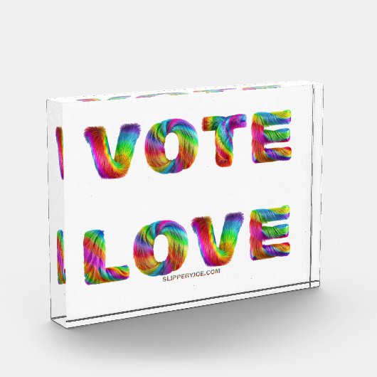 SlipperyJoeの投票愛の平等ゲイプライドギフトL フォトブロック (左)