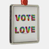SlipperyJoeの投票愛の平等ゲイプライドギフトL メタルオーナメント (右)