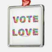 SlipperyJoeの投票愛の平等ゲイプライドギフトL メタルオーナメント (左)