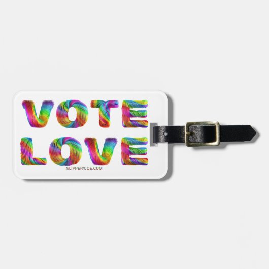 SlipperyJoeの投票愛の平等ゲイプライドギフトL ラゲッジタグ (正面横)