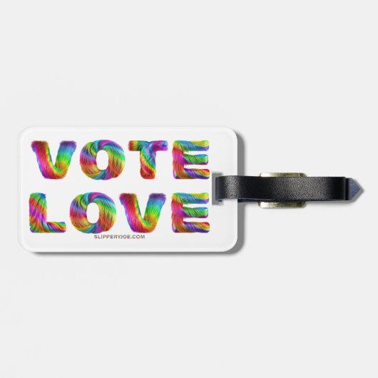 SlipperyJoeの投票愛の平等ゲイプライドギフトL ラゲッジタグ (裏面横)