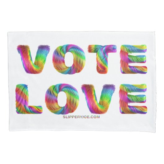 SlipperyJoeの投票愛の平等ゲイプライドギフトL 枕カバー (正面)