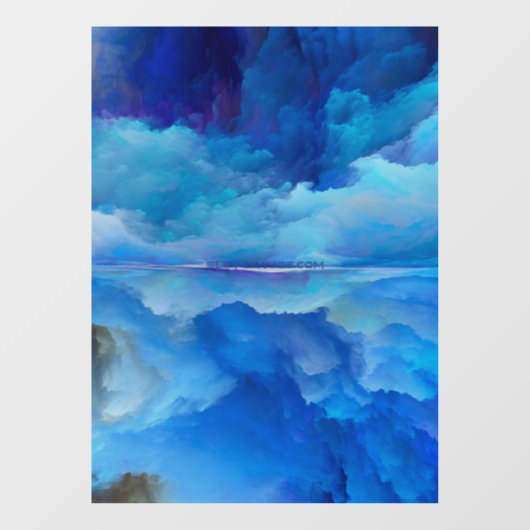 SlipperyJoeの抽象芸術クラウドアートワークのカラフル ウィンドウサイン (シート)