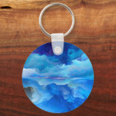 SlipperyJoeの抽象芸術クラウドアートワークのカラフル キーホルダー (正面)