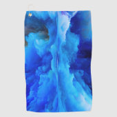 SlipperyJoeの抽象芸術クラウドアートワークのカラフル ゴルフタオル (正面)