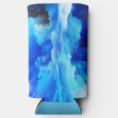 SlipperyJoeの抽象芸術クラウドアートワークのカラフル スリム缶クーラー (正面)