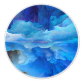 SlipperyJoeの抽象芸術クラウドアートワークのカラフル セラミックノブ (正面)