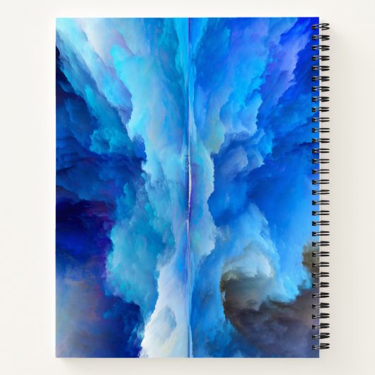 SlipperyJoeの抽象芸術クラウドアートワークのカラフル ノートブック (裏面)