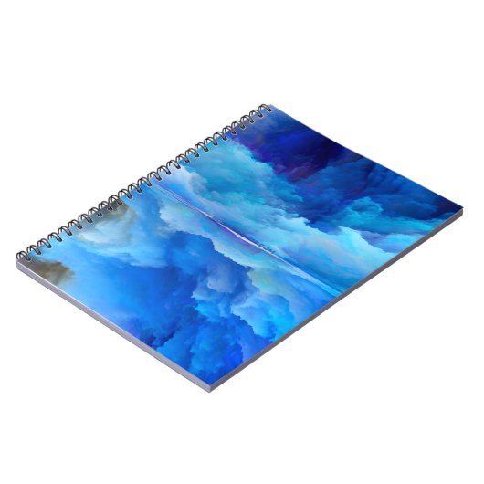 SlipperyJoeの抽象芸術クラウドアートワークのカラフル ノートブック (左側)