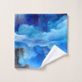 SlipperyJoeの抽象芸術クラウドアートワークのカラフル バスタオルセット (ウォッシュタオル)