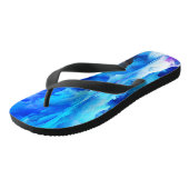 SlipperyJoeの抽象芸術クラウドアートワークのカラフル ビーチサンダル (アングル)