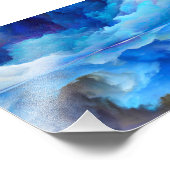 SlipperyJoeの抽象芸術クラウドアートワークのカラフル フォトプリント (角)