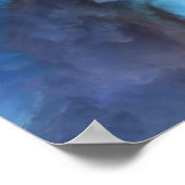 SlipperyJoeの抽象芸術クラウドアートワークのカラフル ポスター (角)