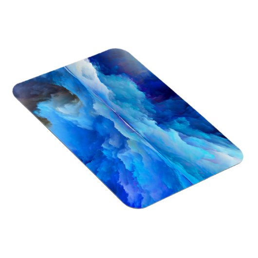 SlipperyJoeの抽象芸術クラウドアートワークのカラフル マグネット (右側)