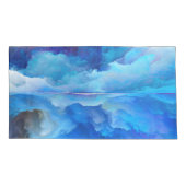 SlipperyJoeの抽象芸術クラウドアートワークのカラフル 枕カバー (裏面)