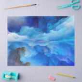 SlipperyJoeの抽象芸術クラウドアートワークのカラフル 薄葉紙 (クラフト)