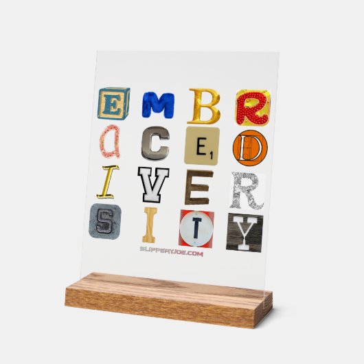 SlipperyJoeの採用する多様性のカットアウト文字c アクリルサイン (傾斜)