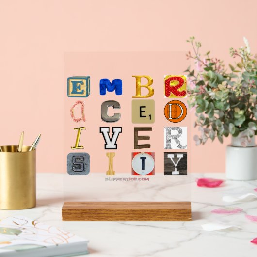 SlipperyJoeの採用する多様性のカットアウト文字c アクリルサイン (ウェディング)