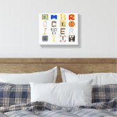 SlipperyJoeの採用する多様性のカットアウト文字c キャンバスプリント (インサイチュ (寝室))