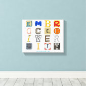 SlipperyJoeの採用する多様性のカットアウト文字c キャンバスプリント (インサイチュ (ウッドフロア))