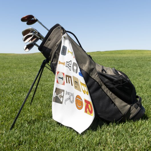 SlipperyJoeの採用する多様性のカットアウト文字c ゴルフタオル (グリーン)