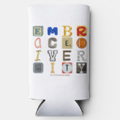 SlipperyJoeの採用する多様性のカットアウト文字c スリム缶クーラー (正面)