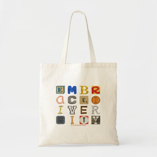 SlipperyJoeの採用する多様性のカットアウト文字c トートバッグ (正面)