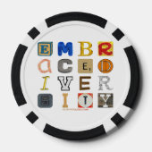 SlipperyJoeの採用する多様性のカットアウト文字c ポーカーチップ (裏面)