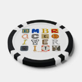 SlipperyJoeの採用する多様性のカットアウト文字c ポーカーチップ (シングル)