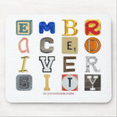 SlipperyJoeの採用する多様性のカットアウト文字c マウスパッド (正面)