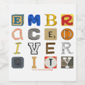 SlipperyJoeの採用する多様性のカットアウト文字c ワインラベル (シングルラベル)