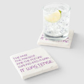 SlipperyJoeの時制の単語過去未来紫おもしろい ストーンコースター (横)