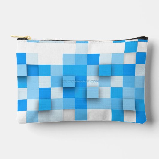 SlipperyJoeの正方形のアートワークモダンモザイク3- アクセサリーポーチ (正面)