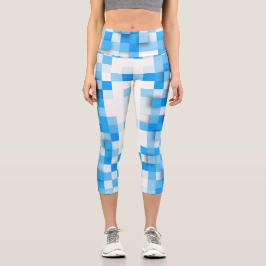 SlipperyJoeの正方形のアートワークモダンモザイク3- カプリレギンス (正面)