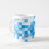 SlipperyJoeの正方形のアートワークモダンモザイク3- コーヒーマグカップ (正面左)